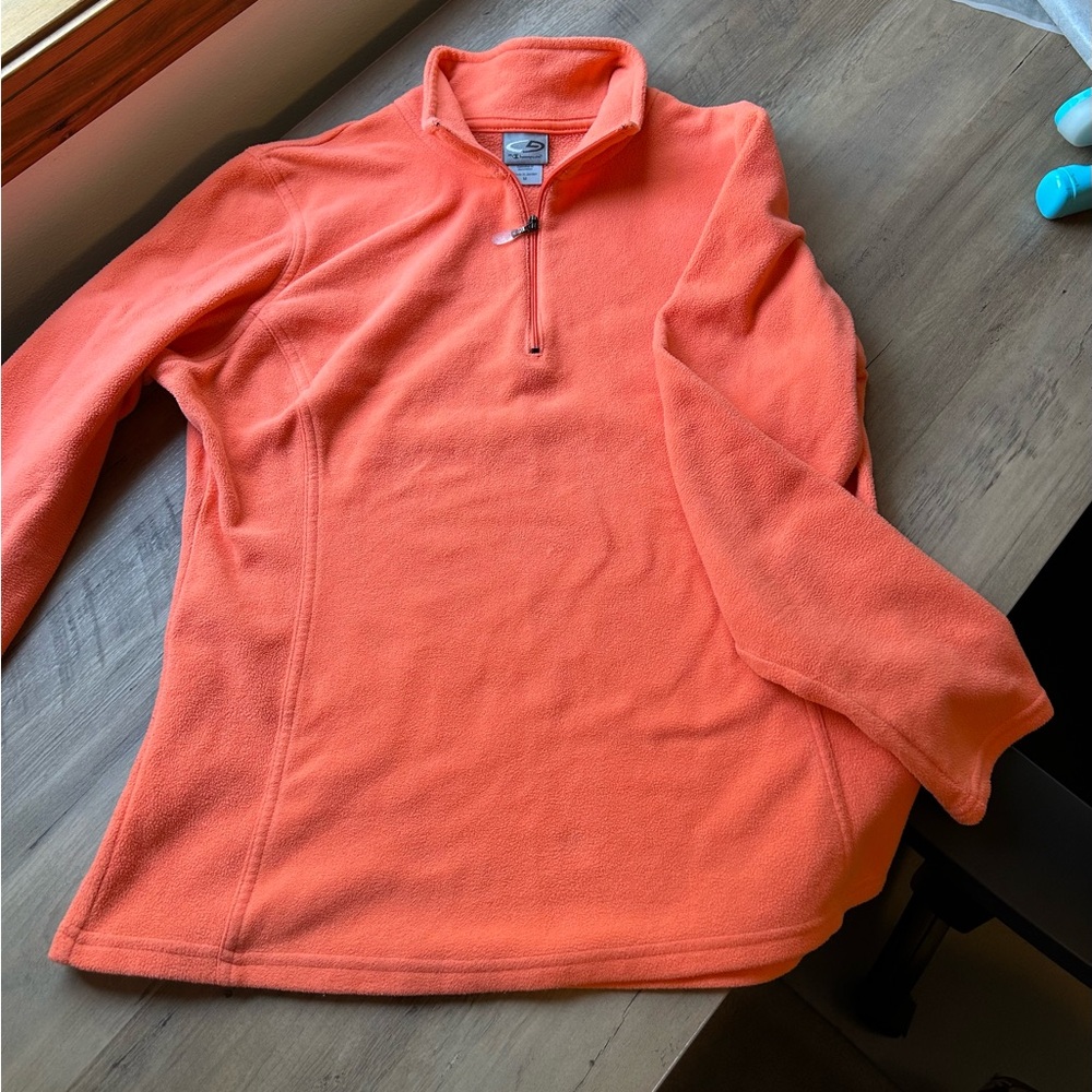 Champion Women's Orange Quarter-Zip Fleece pullover